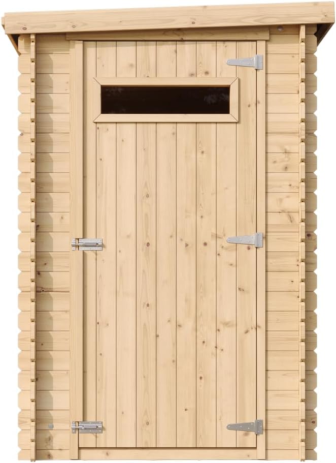 Gartenhaus Holz - Geräteschuppen Holz - Gerätehaus kleine Fenster B144xL239xH198 cm/ 2.63 m2 - Fahrrad Schuppen - Gartenhäuser & aufbewahrung Wasserfestes Dach TIMBELA M306A