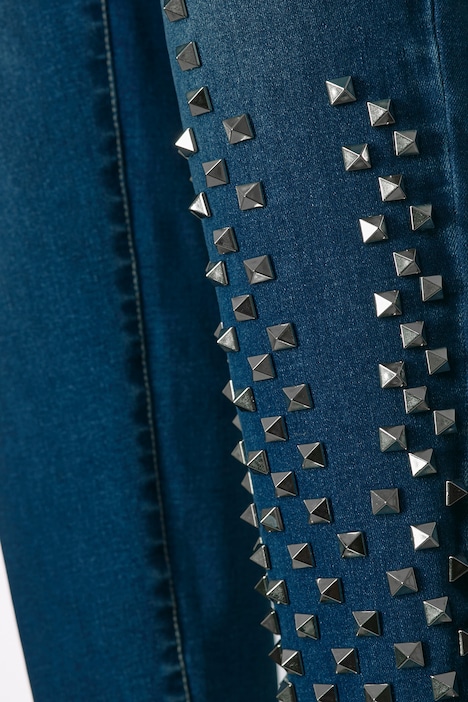 7/8-Jeans, Slim Fit, Ziernieten auf dem linken Bein, 5-Pocket
