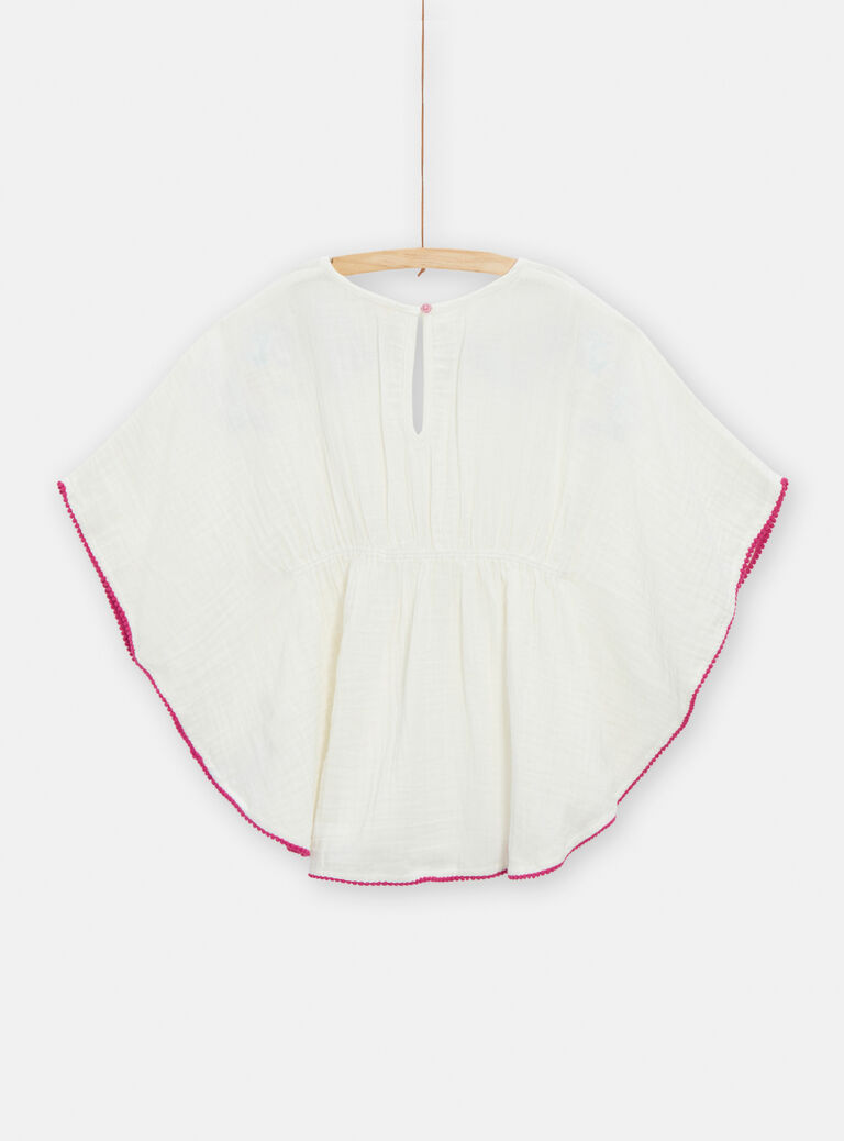 Cape de plage brodé pour fille