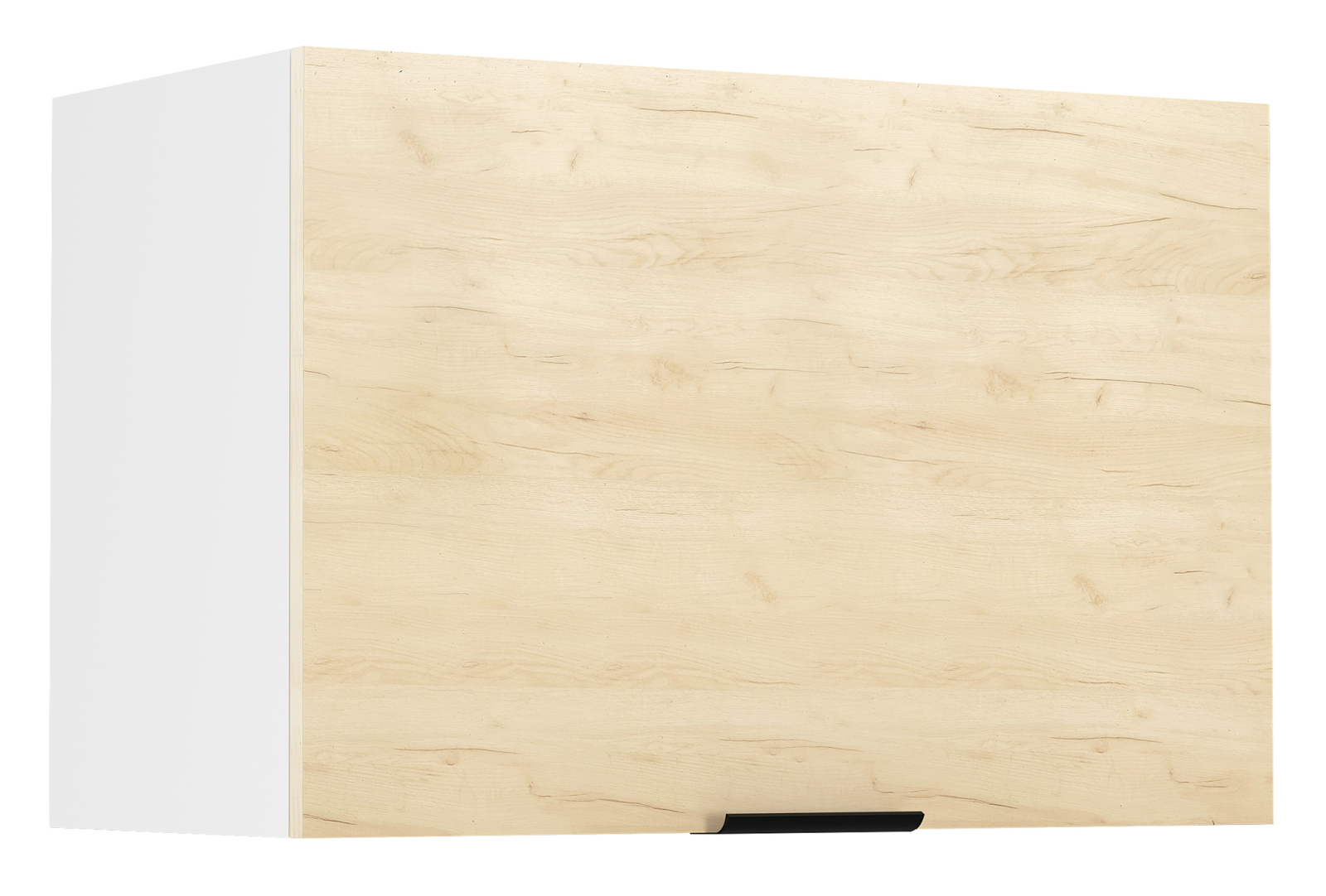 Hängeschrank FASOLA - weiß - Honig Eiche - mit Klappe - 60 cm