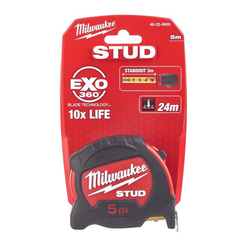 Milwaukee STUD rolbandmaat 5m 27mm