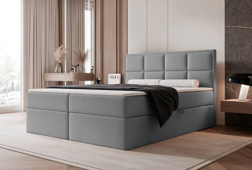 NADUVI Collection Boxspring Antonia velvet met opbergvak 140x200