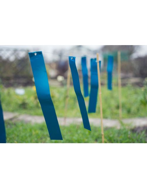 Nature Vogelschrikstrips - Kweekbenodigdheden - 0.1x4.5x29.5 cm Blauw 15 stuks