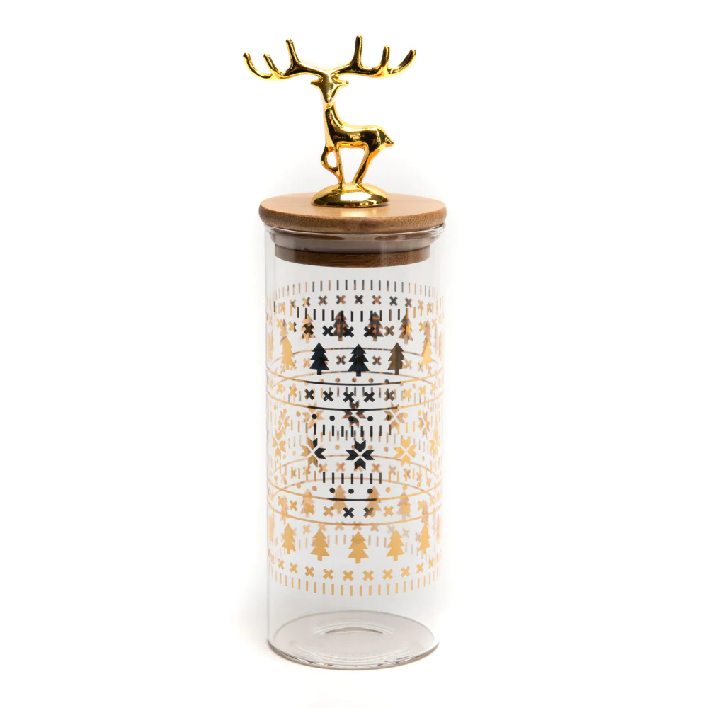 BONBONNIERE CERF OR H28 - Bonbonnière cerf doré hauteur 28cm Amadeus