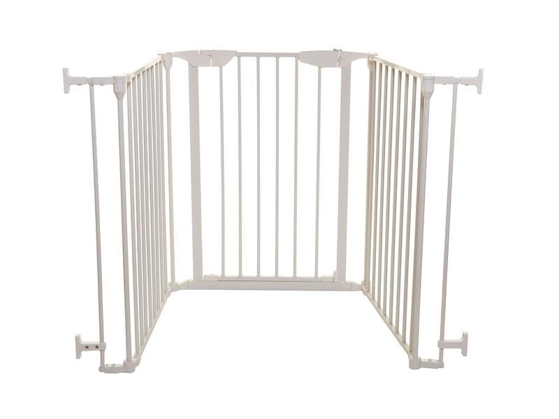 DREAMBABY Absperrgitter Newport Weiss 85.5 cm - 200 cm Barriere/Schutzgitter zum Anschrauben