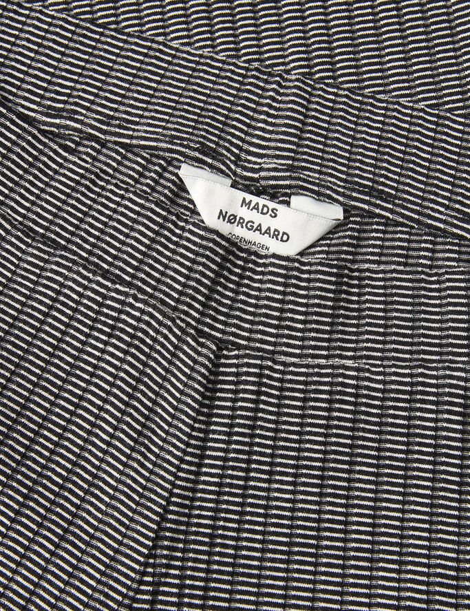 Mads Nørgaard - Copenhagen 5x5 Stripe Lonnie Pants Sort og hvid med striber