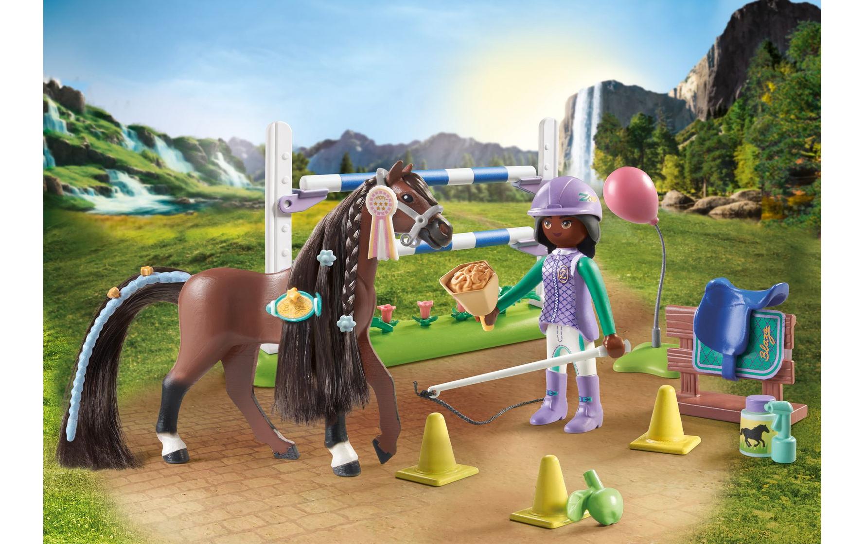 Horses of Waterfall Zoe & Blaze mit Turnierparcours 71355Liebevoll gestaltetes Pferde-Spielset
