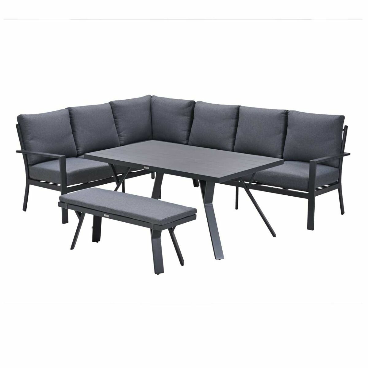 Garden Impressions Senja grey - 4-delig - L - loungediningset
