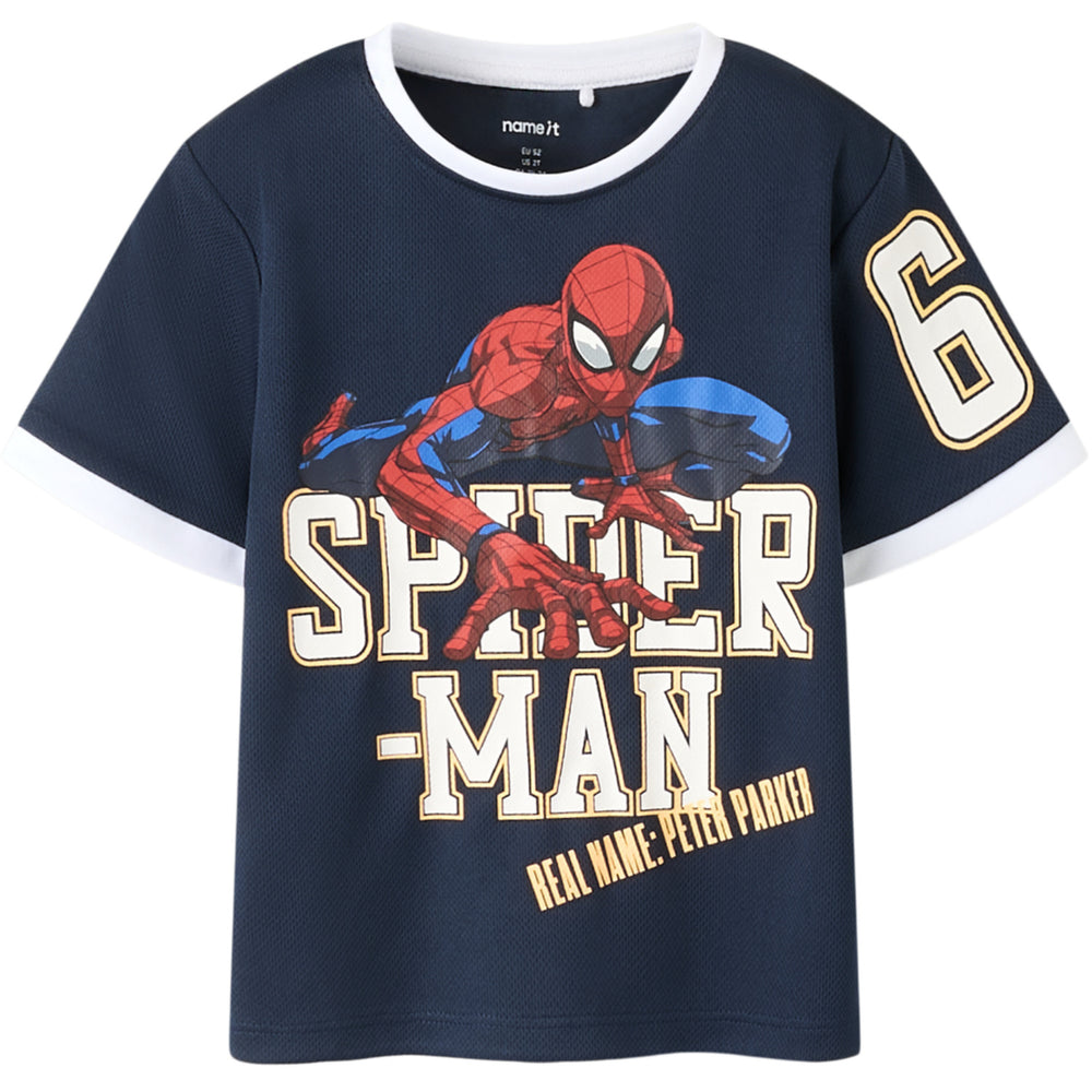 Køb Name It Navy Blazer Nmmanri Spider Nreg Ss Poly Top Mar