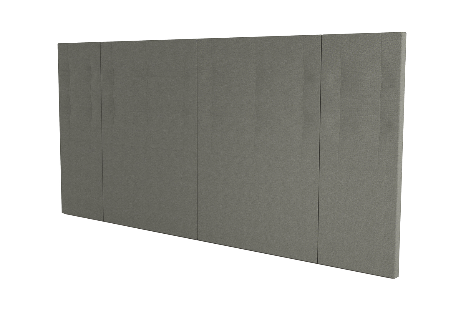 Crown sengegavl oppsett 210 cm bredde. Tekstil 223 oliven grønn, bestående av 2 stk moduler 105 cm