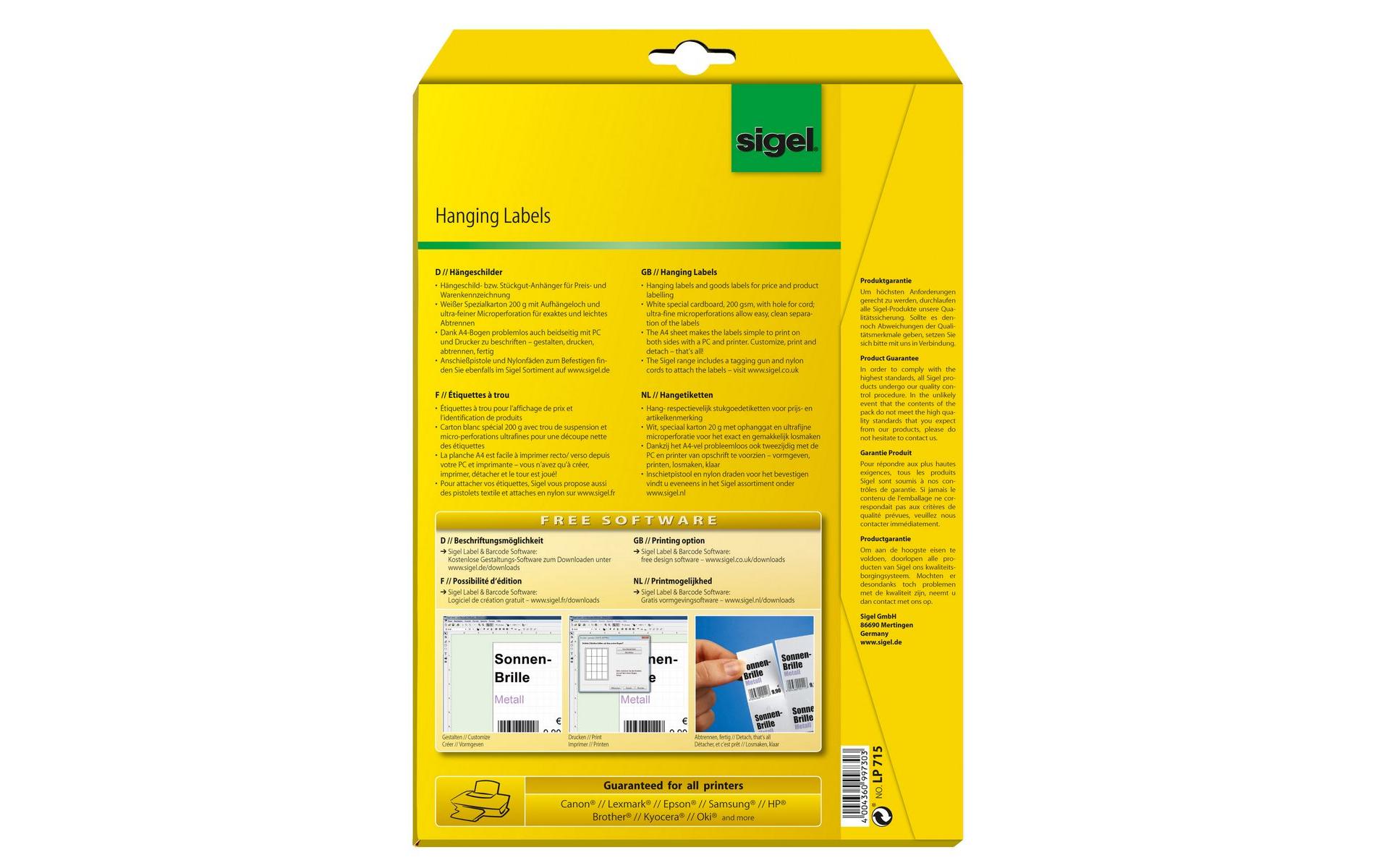 Hängeetiketten 27 x 40 mmHängeschilder für Preise