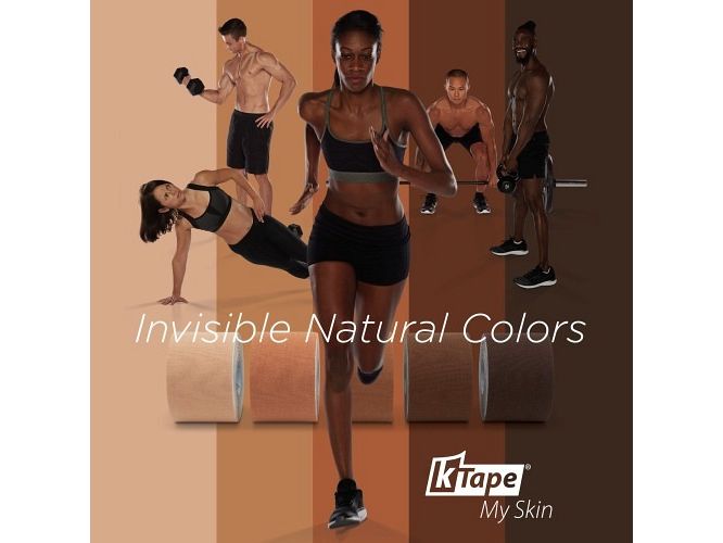 K-Tape My Skin dark brown 5 cm x 5 m Atmungsaktives Kinesiology Tape für Muskeln und Gelenke