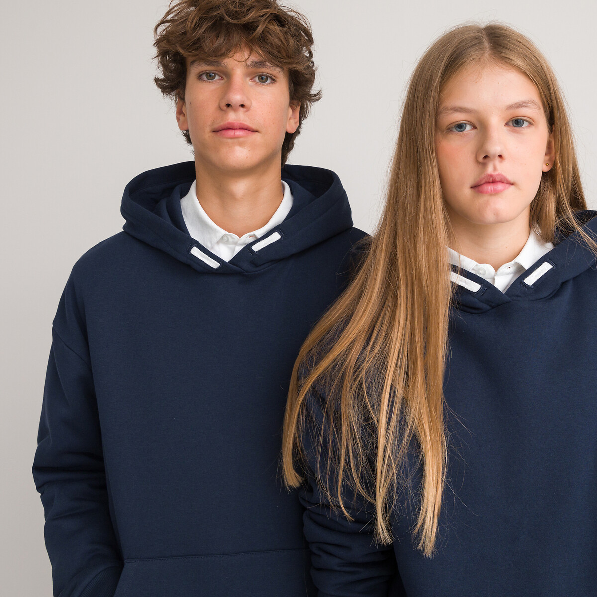 COLEÇÃO LA REDOUTE<br>Moletom oversized com capuz, em molton, unissex