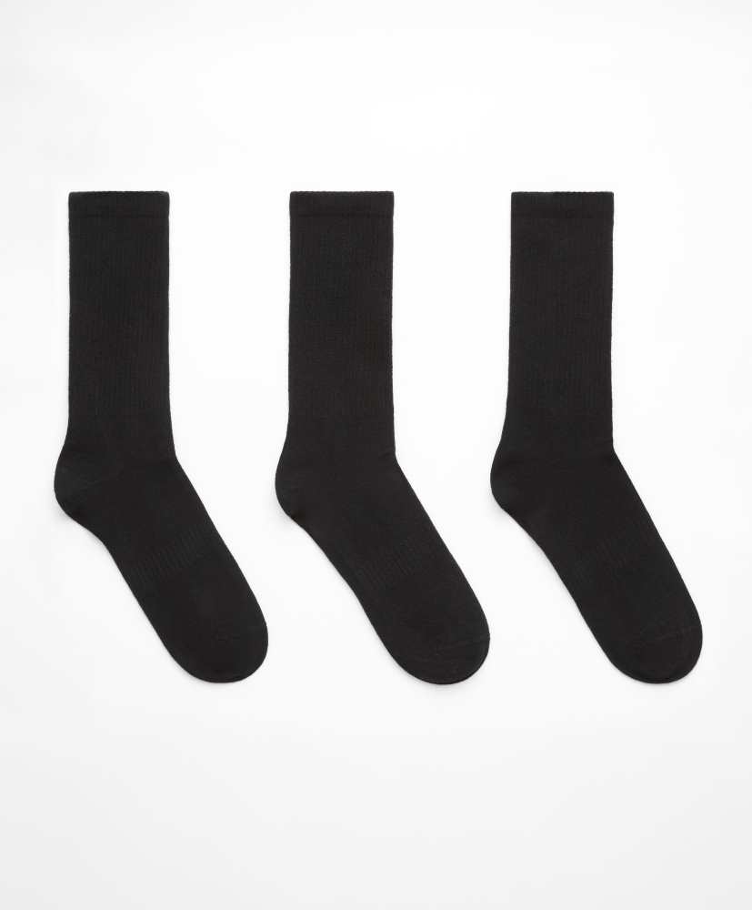 3 pares de meias esportivas clássicas de algodão