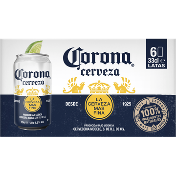 Corona Extra Bier Blikken 6 x 33 cl