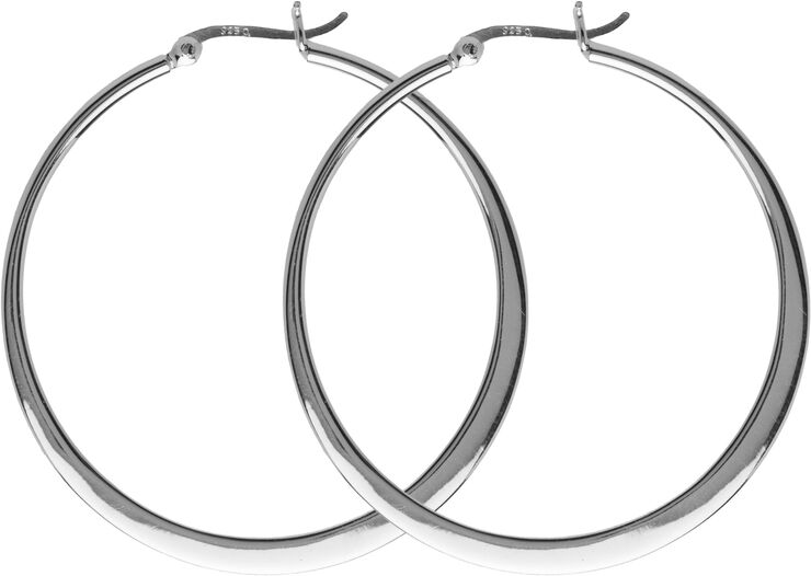 Hultquist Classic Asta large øreringe. Diameter: 45 mm. Sølv