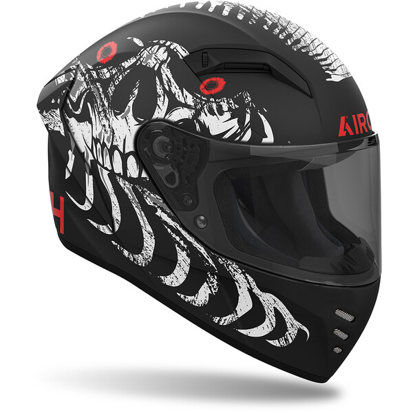 Airoh - Casque Connor Myth Noir / Blanc / Rouge / Mat