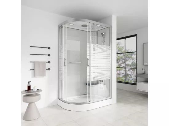 Home Deluxe Cabine de douche WHITE PEARL 120 x 80 cm Gauche