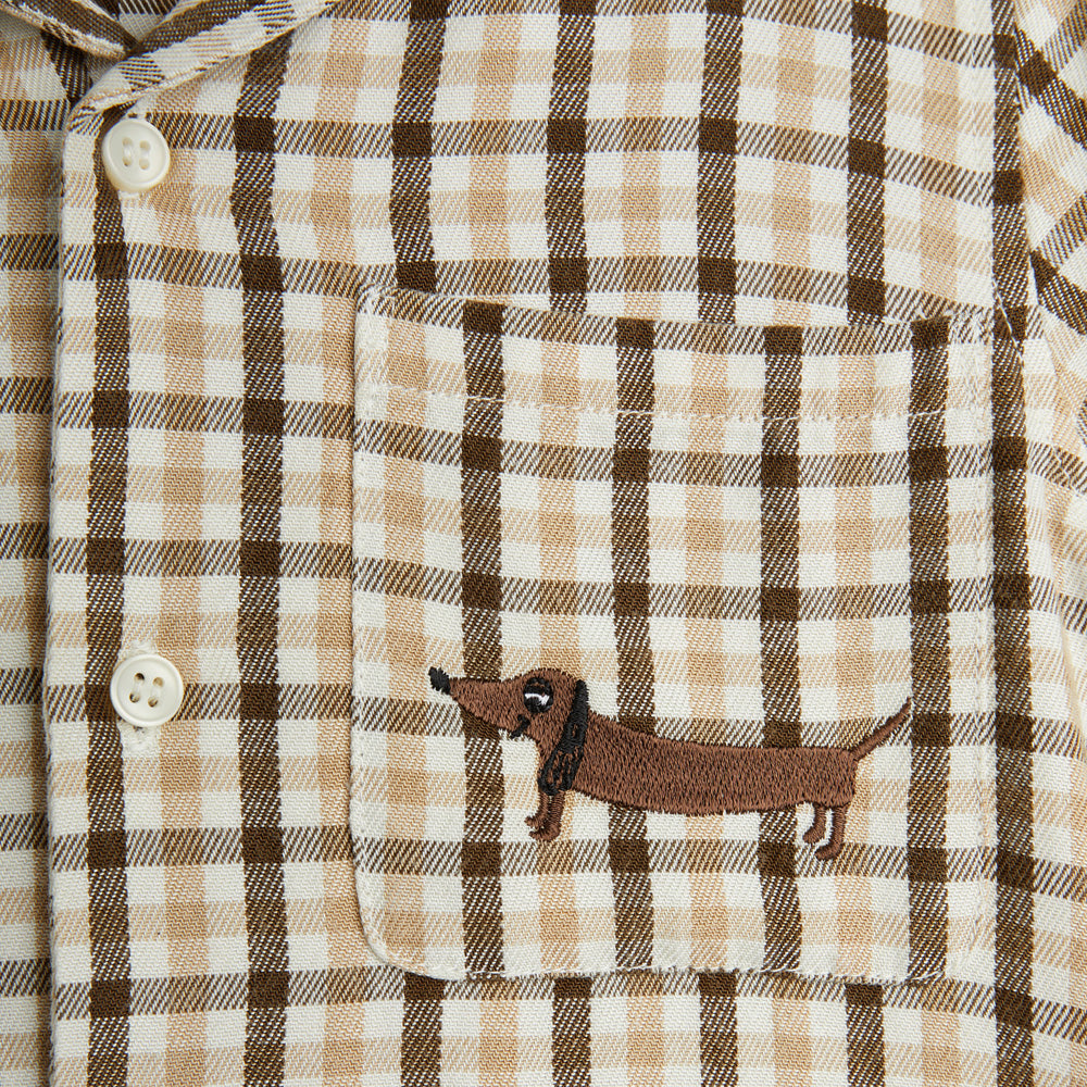 Gingham yd skjorte