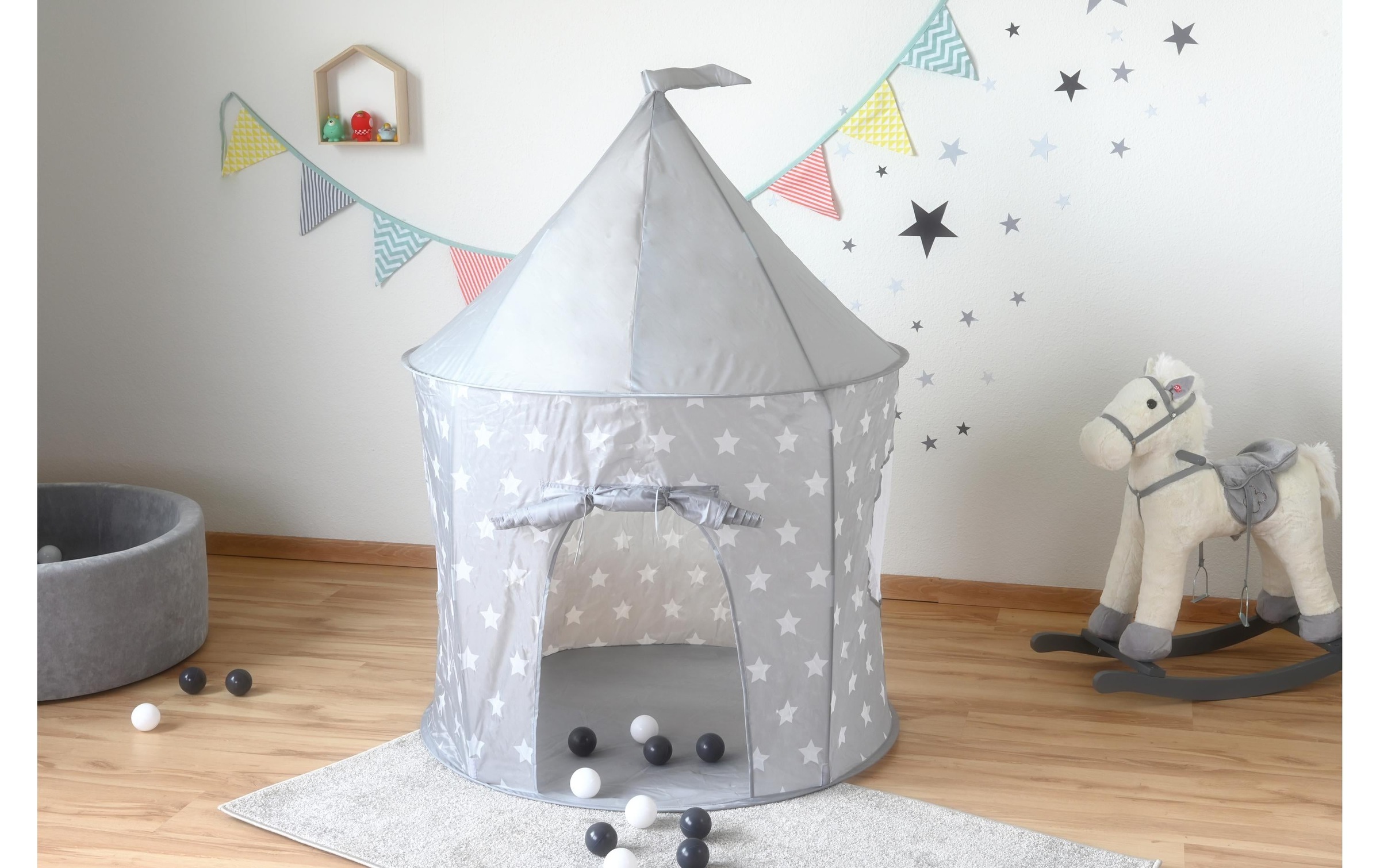 Knorrtoys® Spielzelt »Grey white stars«