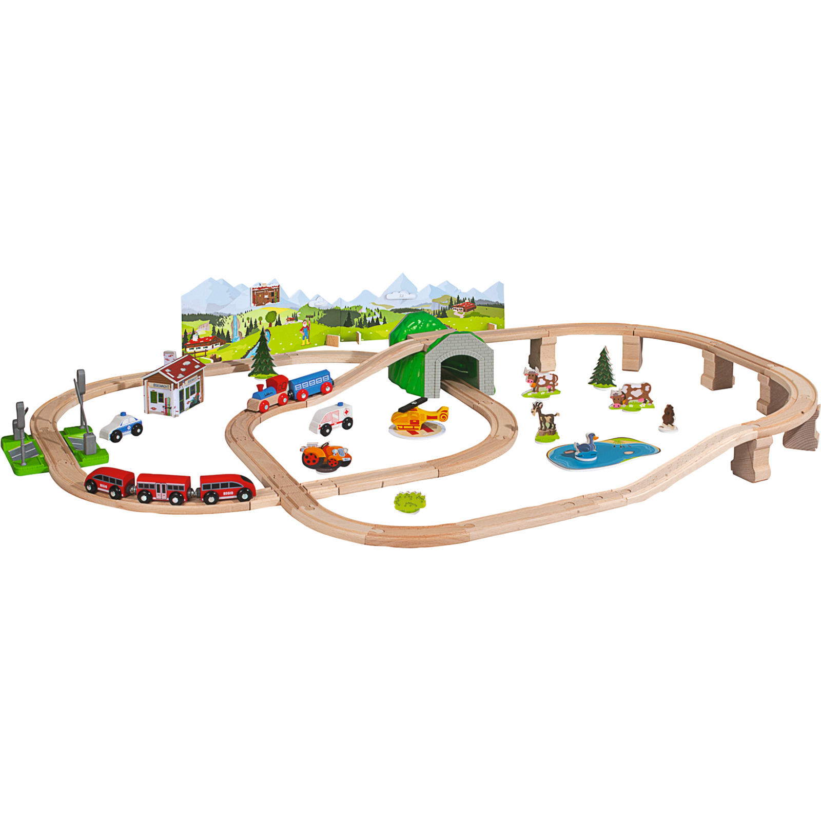 Eichhorn Bahnset Bergrettung 72tlg 533cm