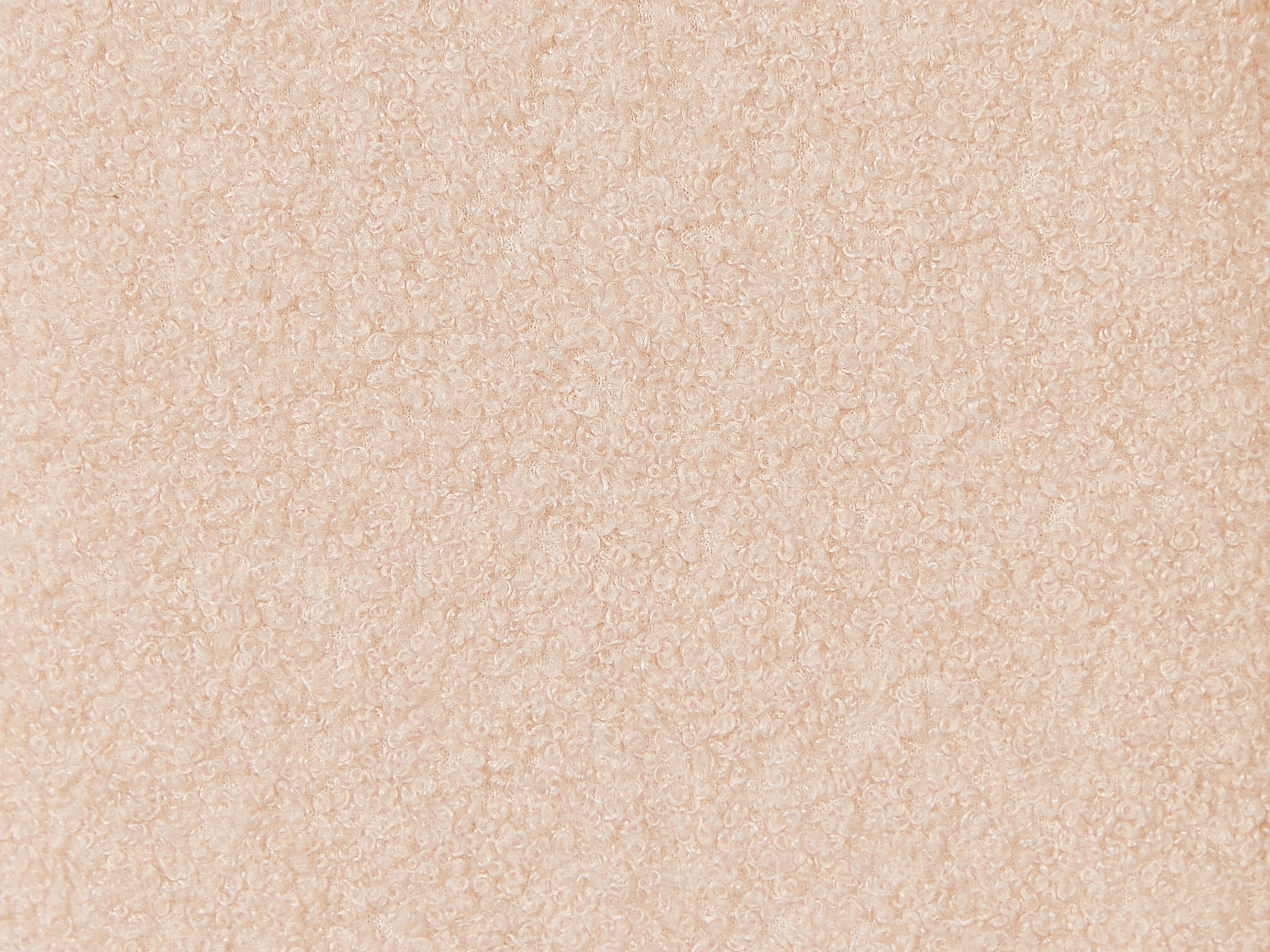 Onderschuifbed Bouclé EYBURIE 90 x 200 cm Perzikroze
