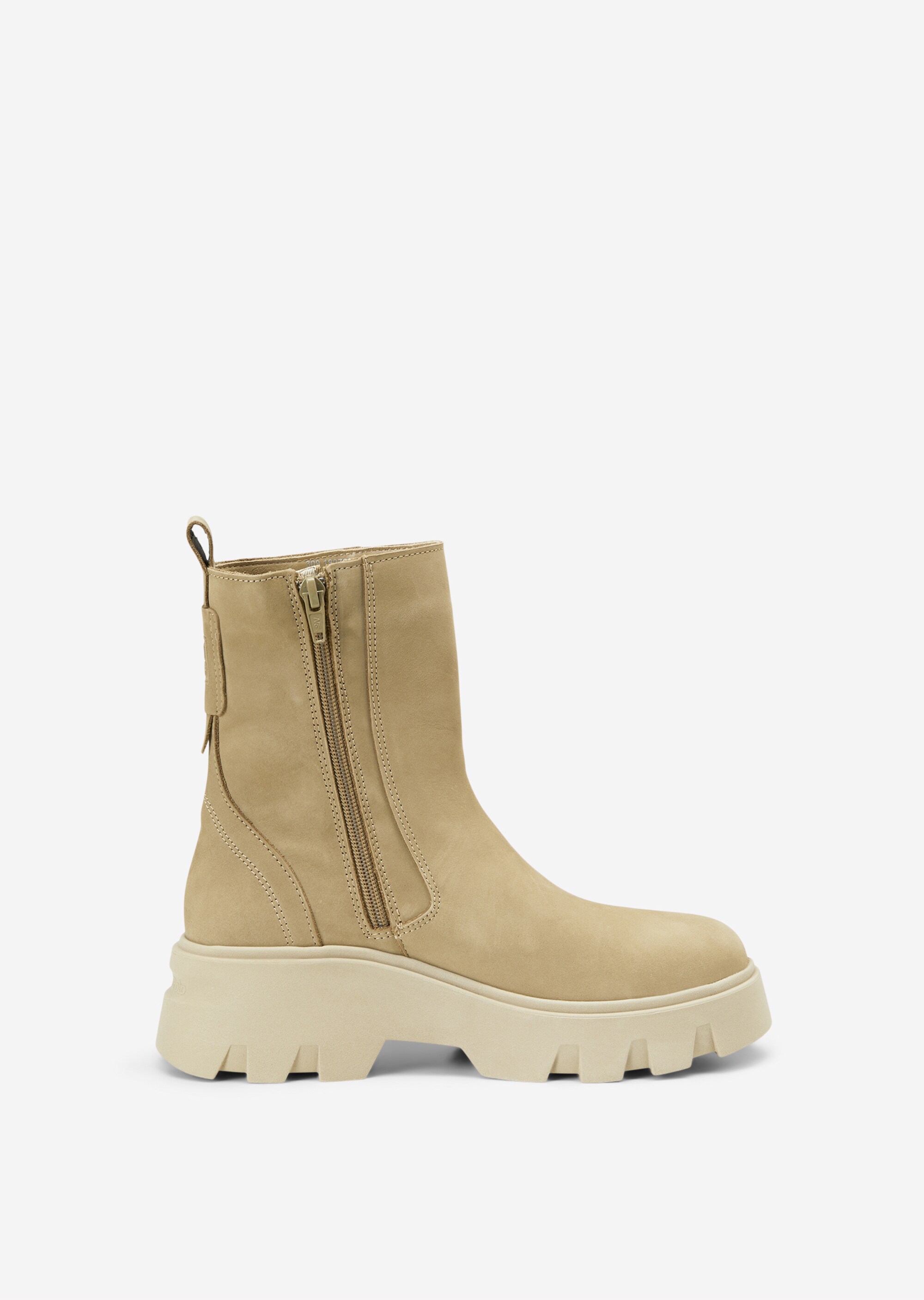 Zipper-Stiefel aus softem Nubukleder