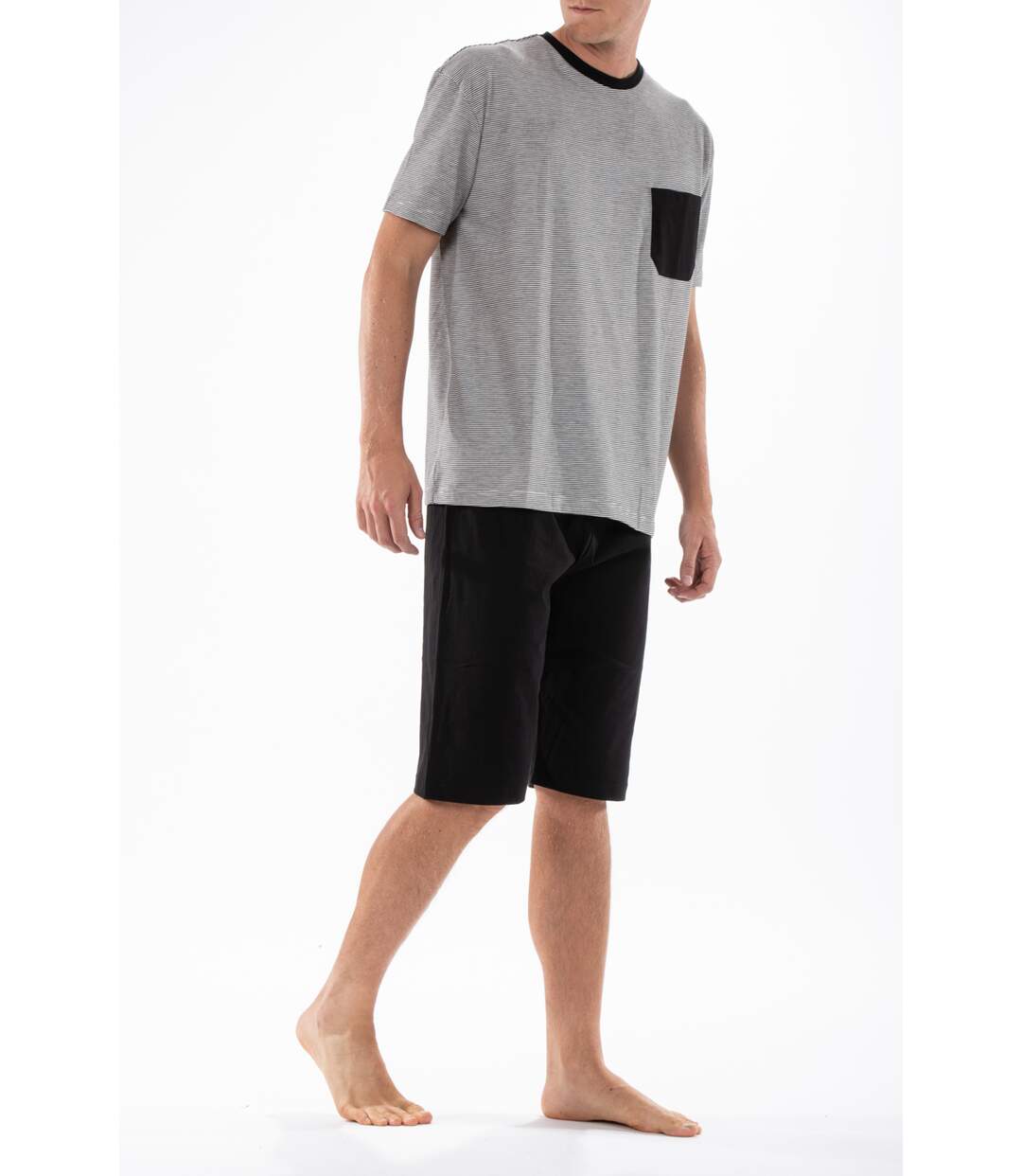 Pyjashort à fines rayures PYJA4 NOIR