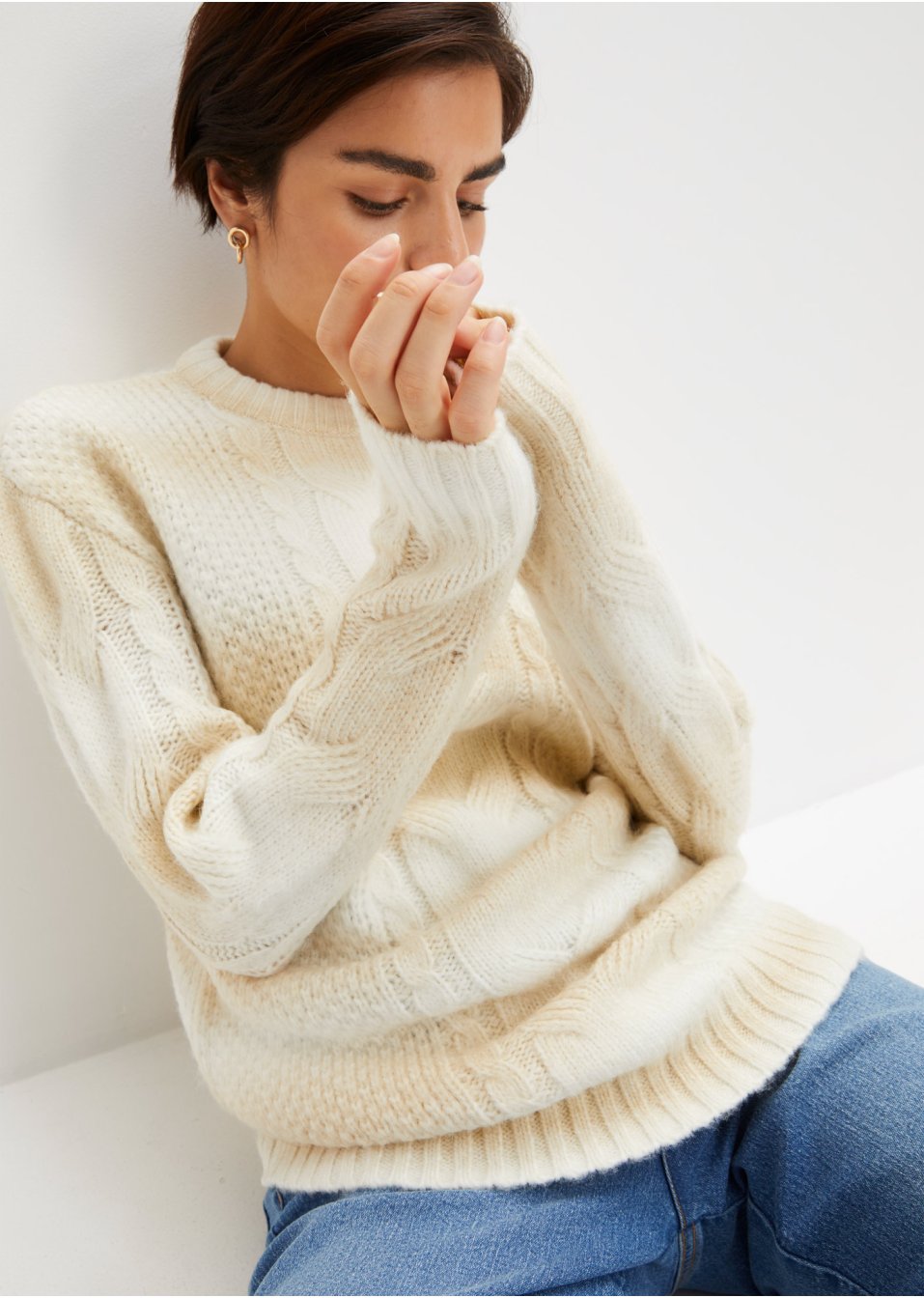 Pull avec effet chiné