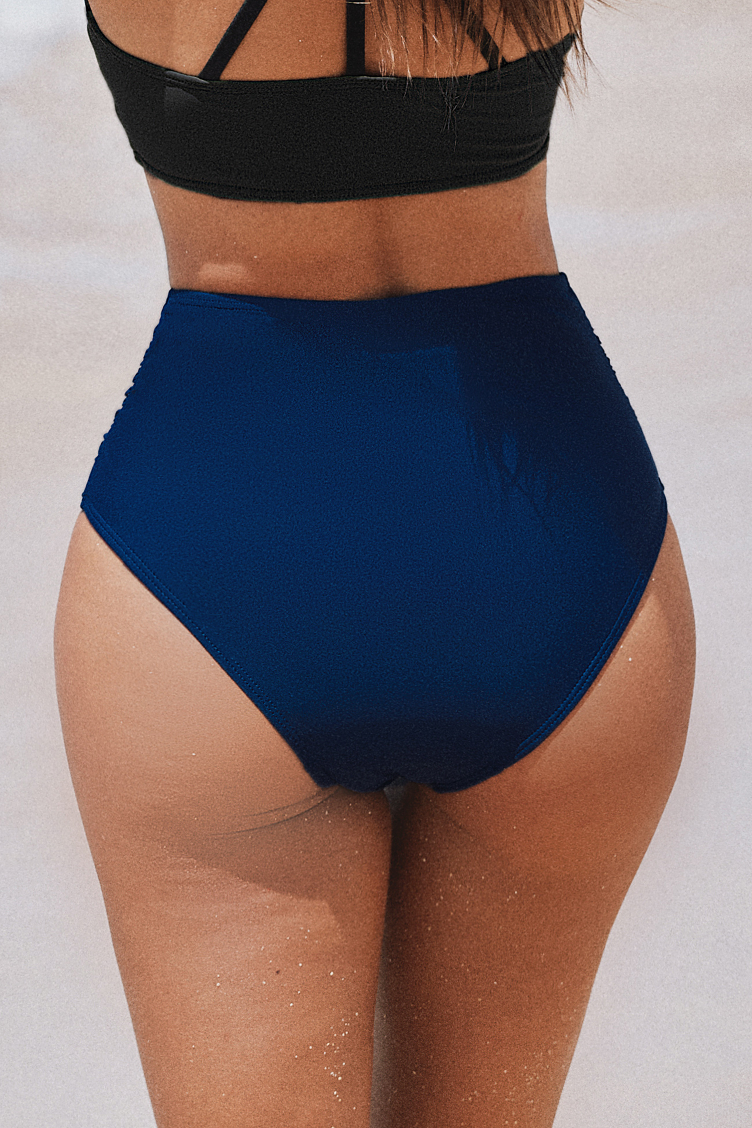 Bas de bain taille haute ventre plat