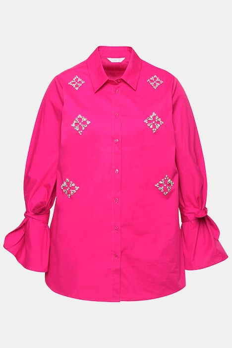 Bluse, A-Line, Ziersteinchen