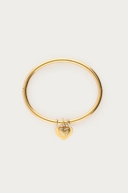 Gratitude bangle met hartjes