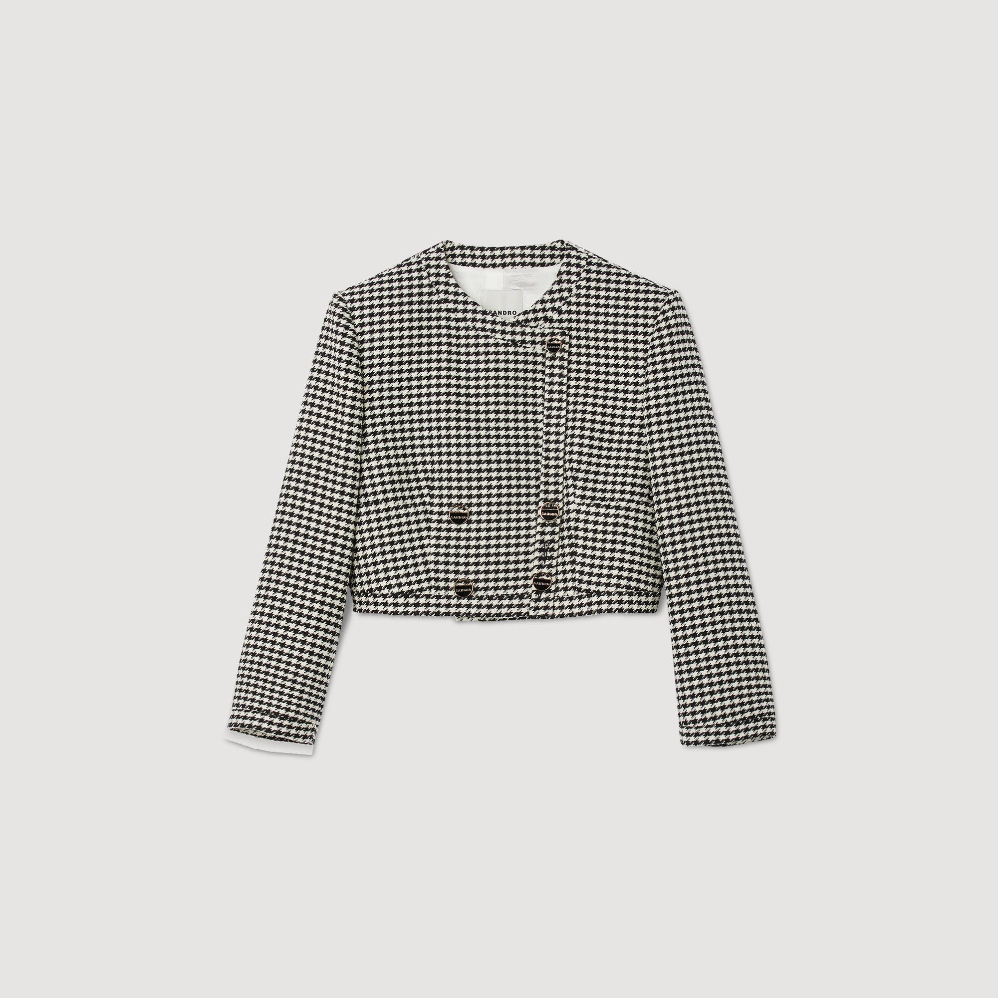 Veste courte pied de poule