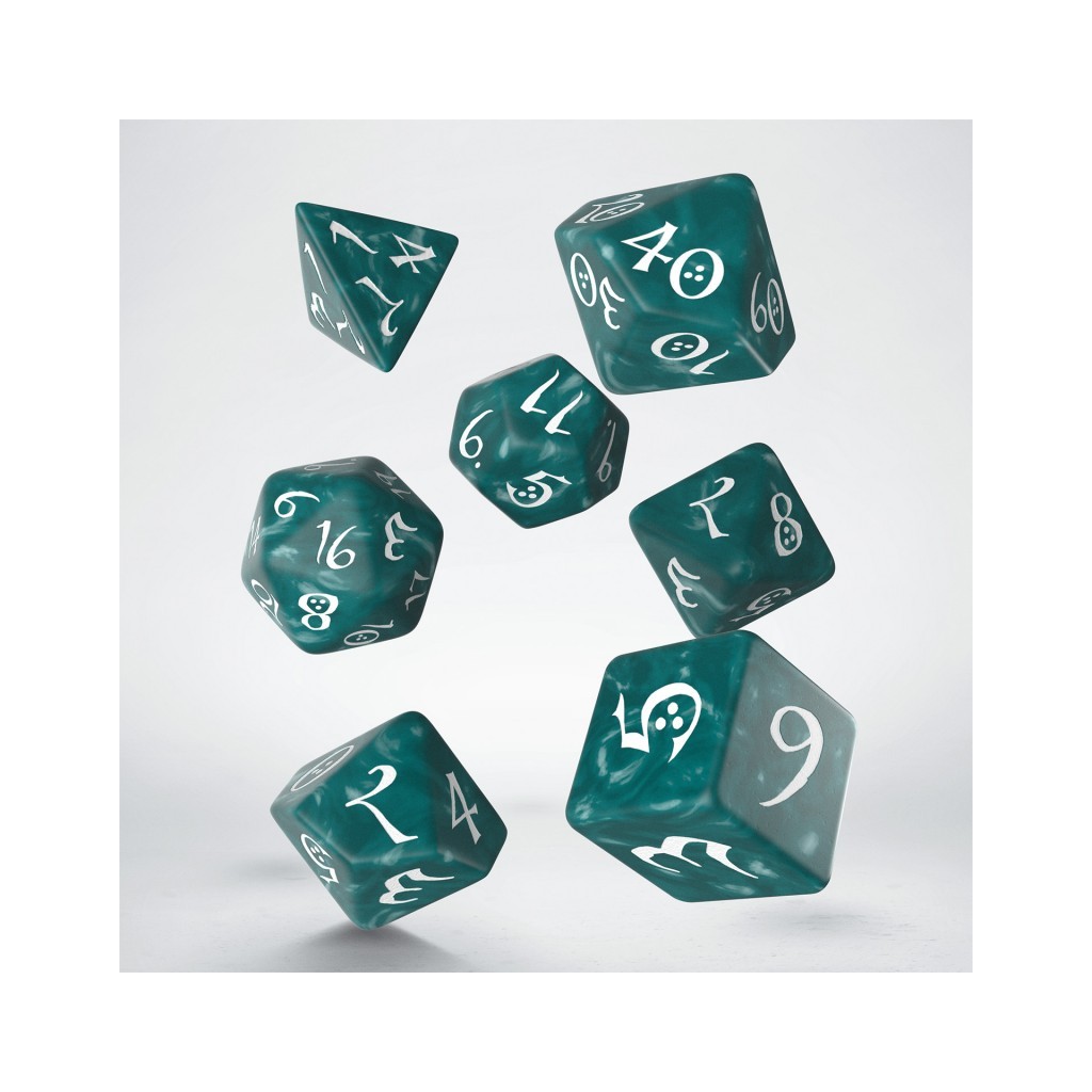 Classic RPG Dice Set - Stormy & White