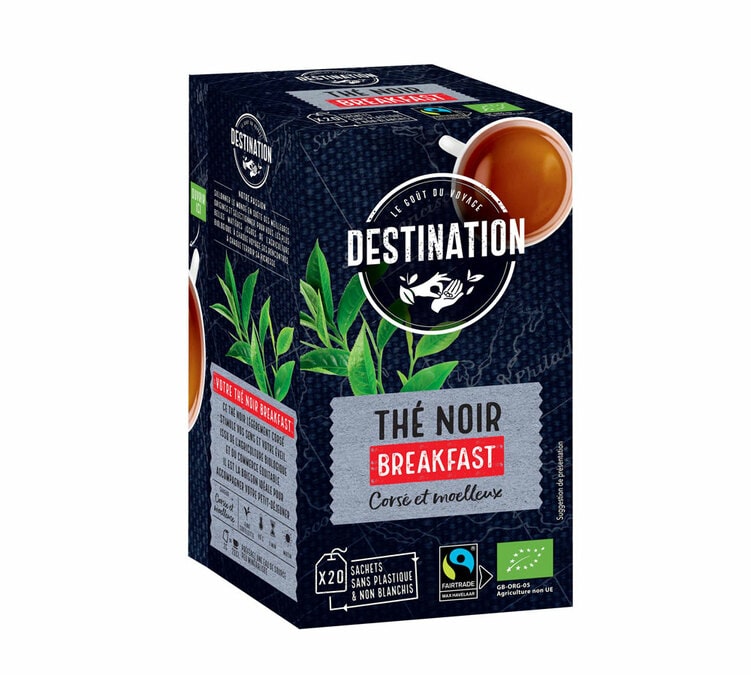 Thé noir bio Breakfast - 20 sachets fraicheurs - Destination