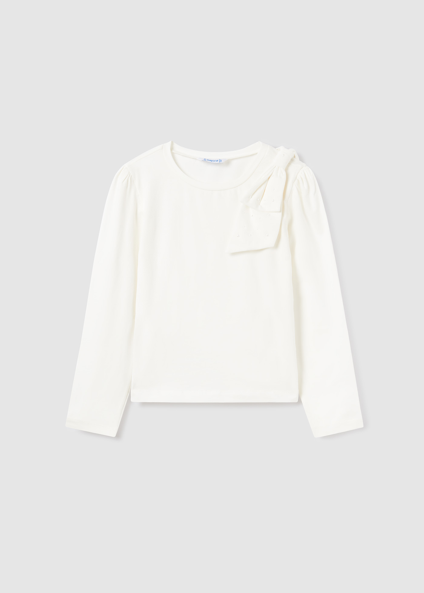 Camiseta infantil Better Cotton com laço