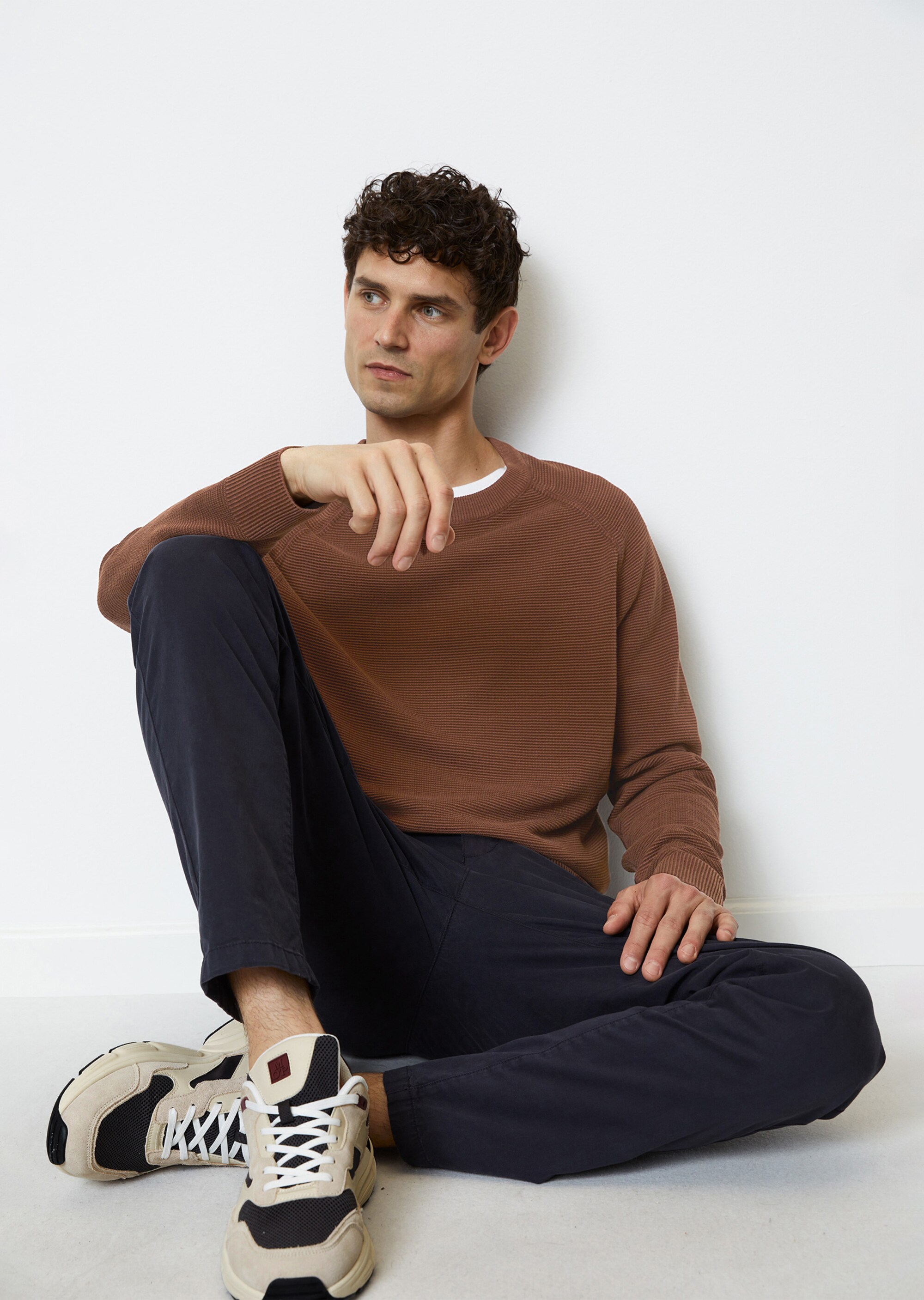Pullover regular mit feiner Ottoman-Struktur