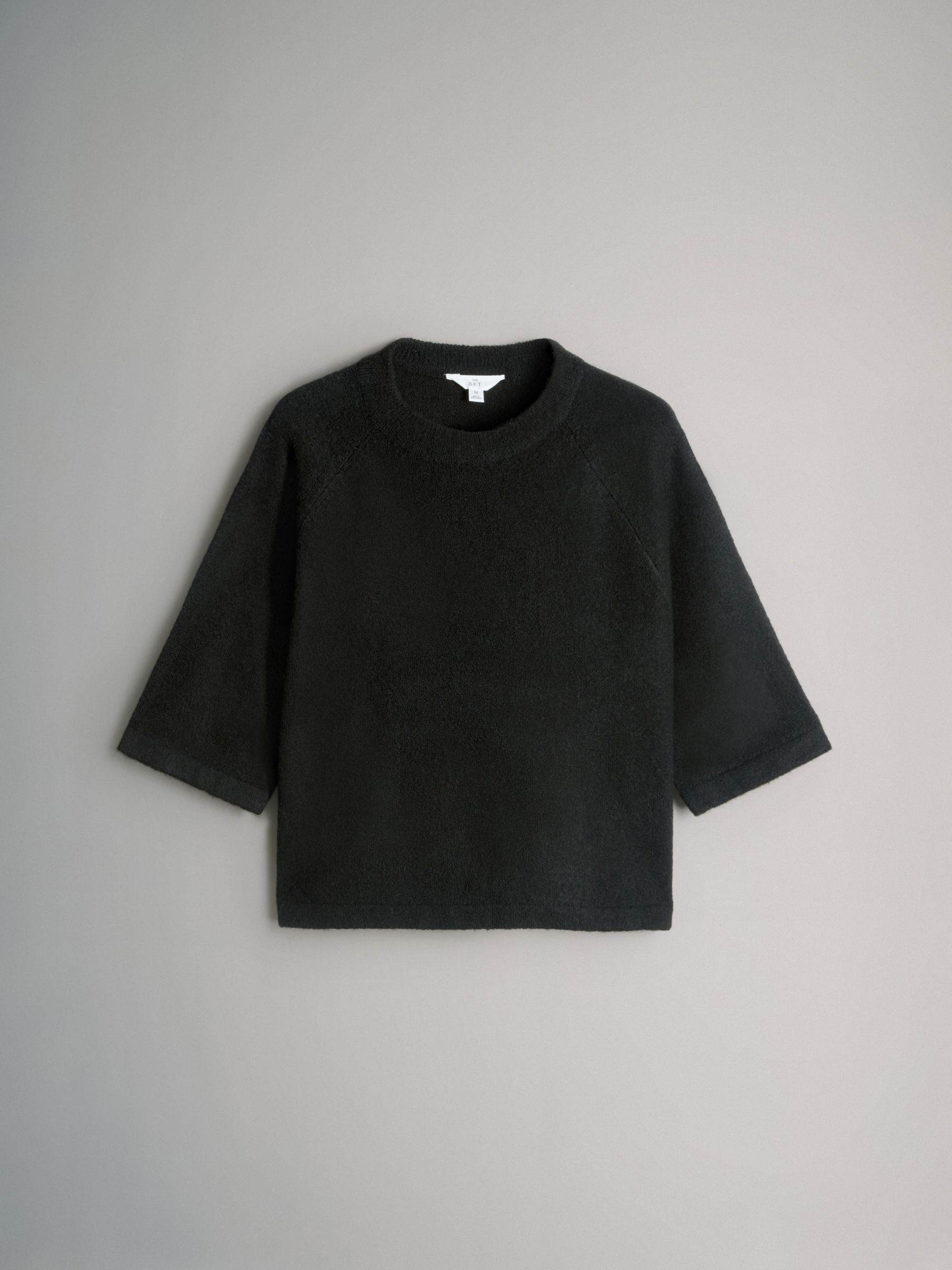 Zwart/grijs gemêleerd/crème - The Set 3 Pack Knitted T-Shirts With Wool