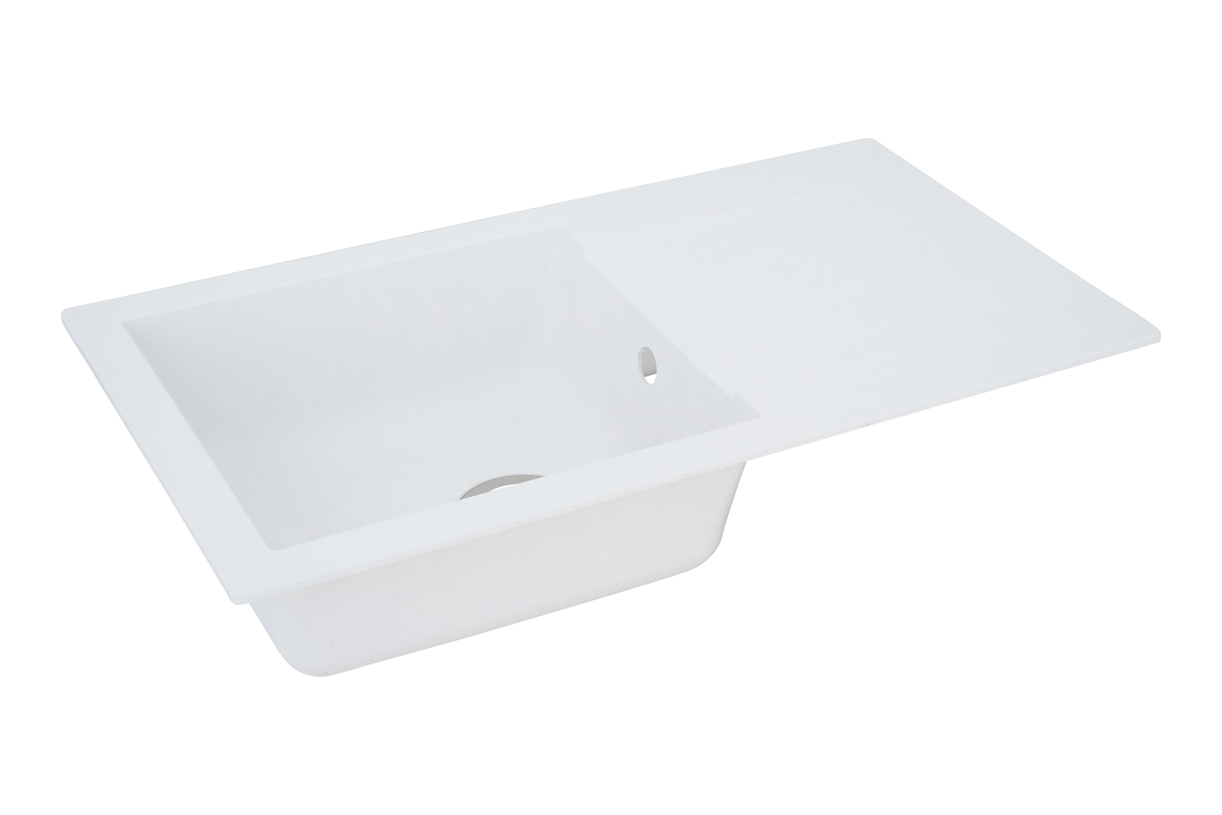 Respekta Mineralite Einbauspüle Denver 78x43,5 cm - Weiß