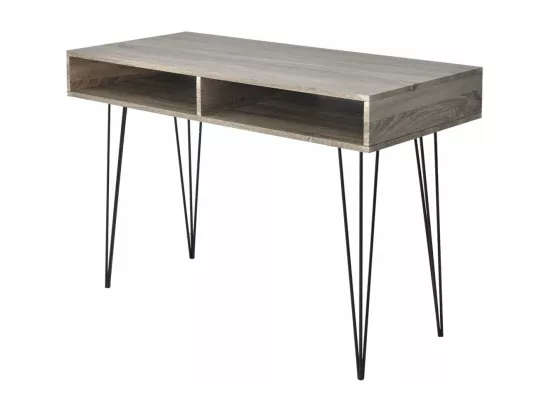 Bureau avec 2 compartiments Gris