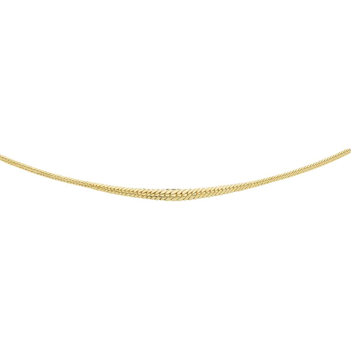 Collier Brillaxis maille anglaise chute or 9 carats