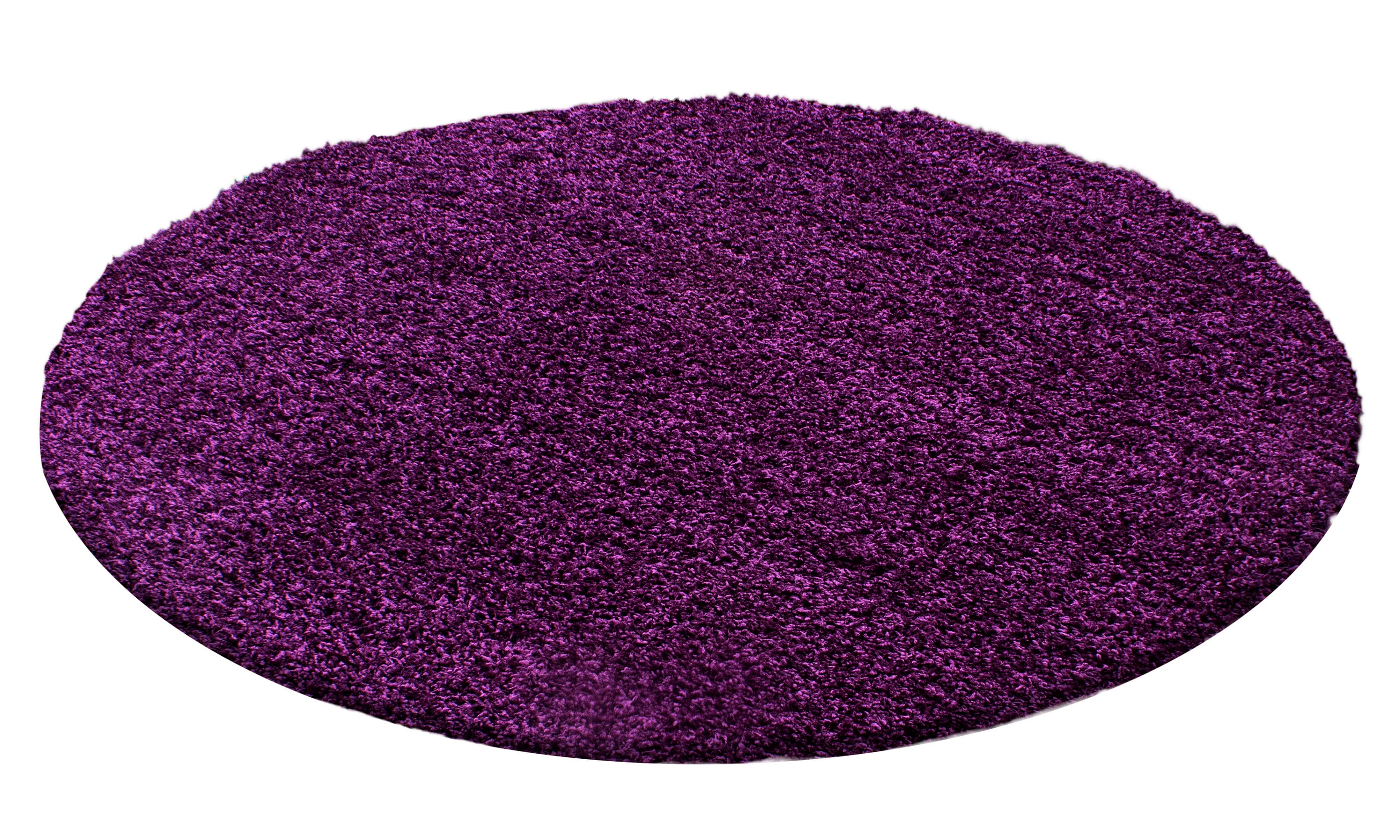 Hochfloriger Teppich, Weich und Flauschig, Rundes Design für Wohnzimmer
