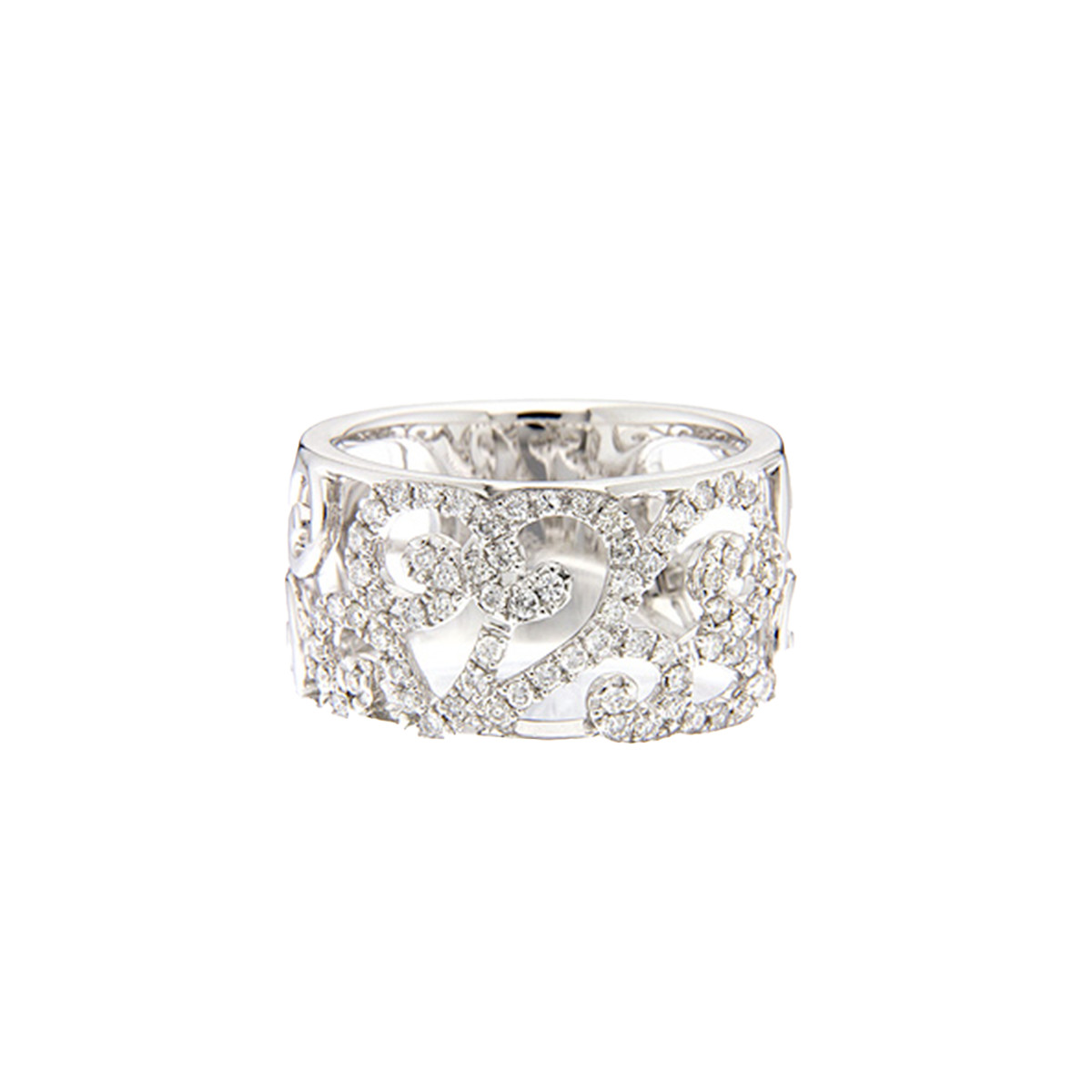Bague or 750 blanc diamant