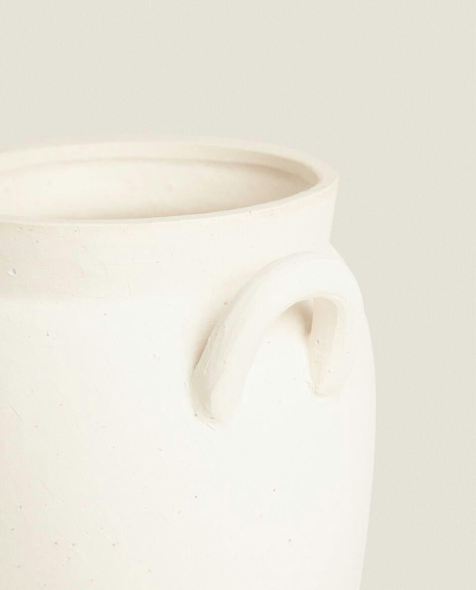 VASO DE CERÂMICA COM ALÇAS