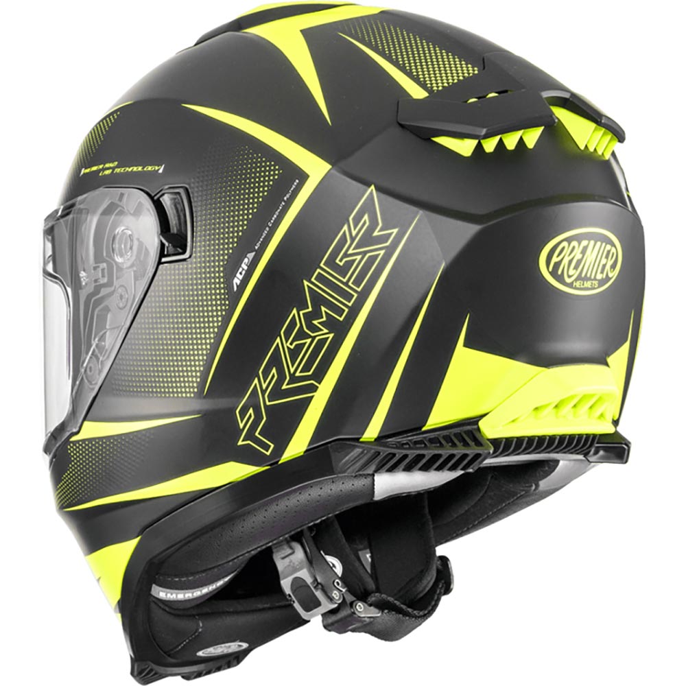 premier - Casque Typhoon FR Noir / Jaune fluo / Mat