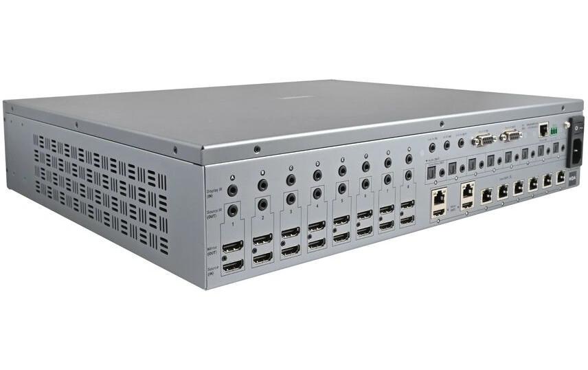 MHUB S (8+8x8) 100A stapelbare Videomatrix<br>HDANYWHERE - 18Gbps 4K HDMI/HDBaseT + HDMI stapelbares Matrix System