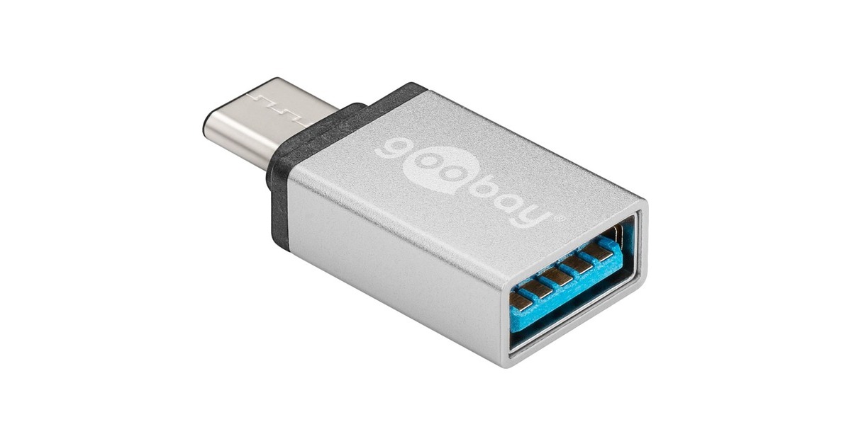 goobayUSB-C / USB A OTG SuperSpeed ​​Adapter  (Zilver)