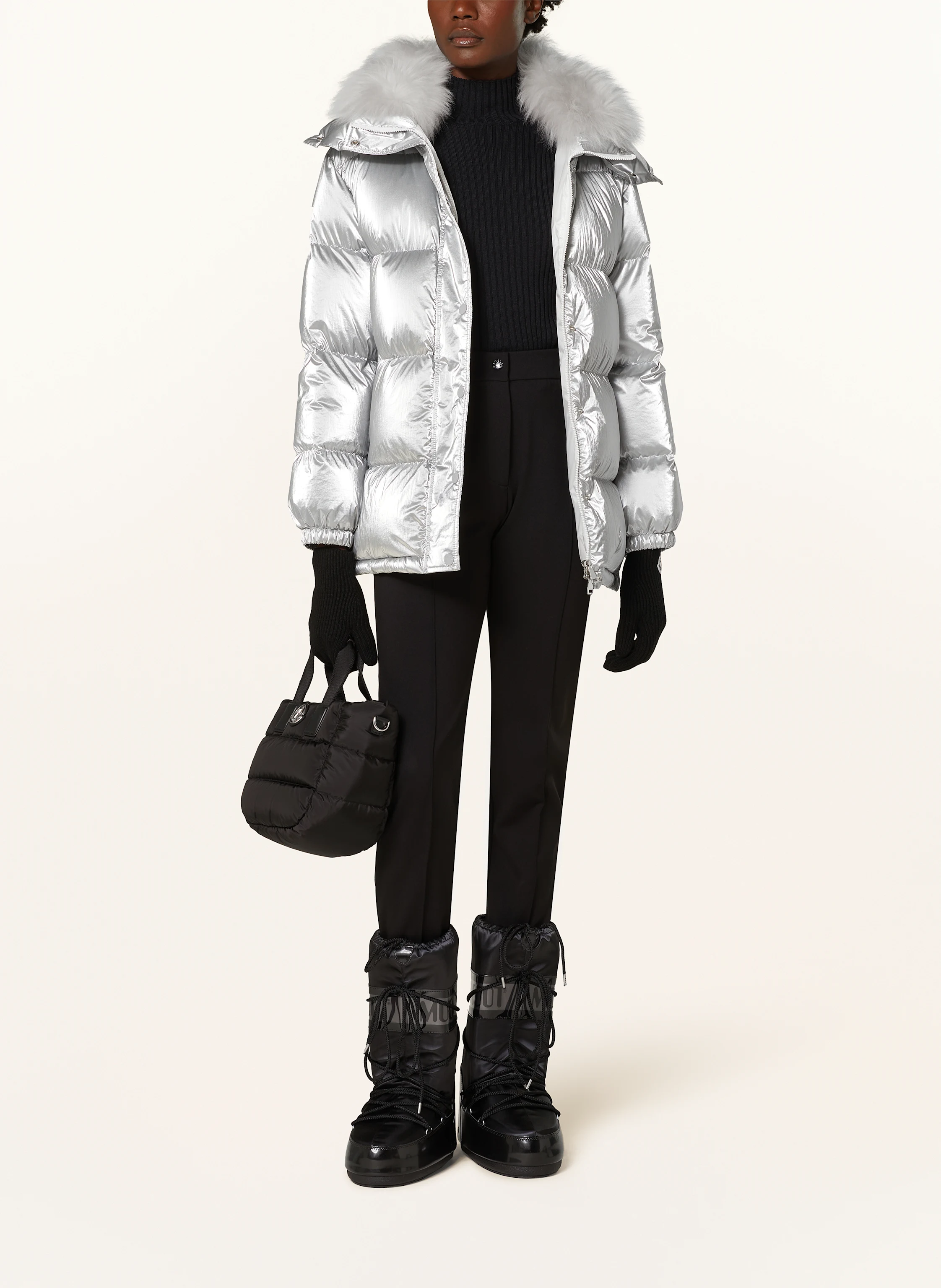 MONCLER Daunenjacke HANAU mit abnehmbarer Kapuze und Kunstfell