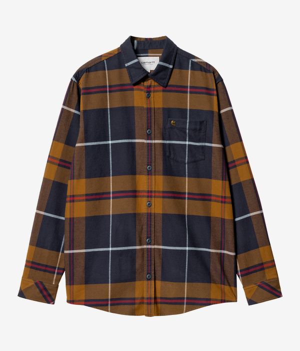 Carhartt WIP Garnett Hemd (check deep h brown)