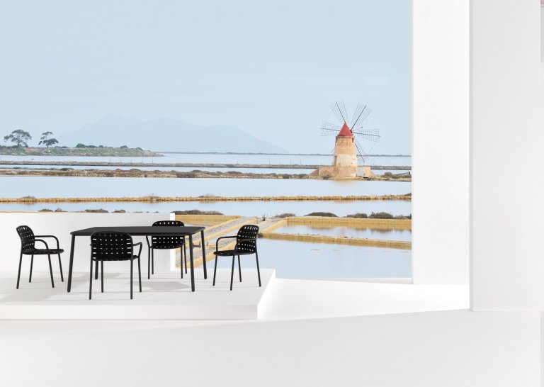 Emu Yard Extensible Table Aluminium tuintafel 160-270x98 Mat Wit